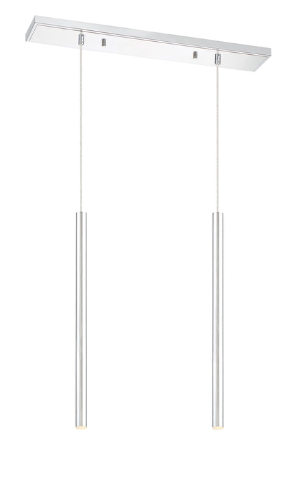 Linear Chandelier Z-Lite 917MP24-CH-LED-2LCH Chrome Forest 2 Light Linear Chandelier Z-Lite
