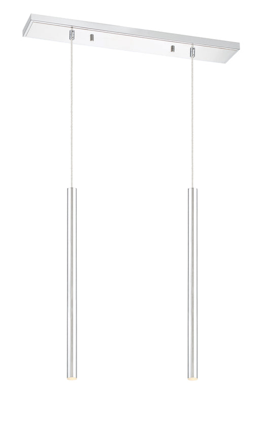 Linear Chandelier Z-Lite 917MP24-CH-LED-2LCH Chrome Forest 2 Light Linear Chandelier Z-Lite