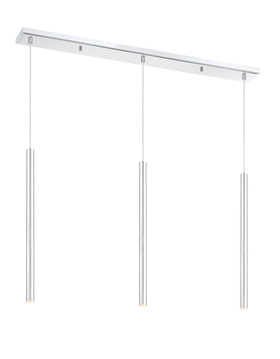 Linear Chandelier Z-Lite 917MP24-CH-LED-3LCH Chrome Forest 3 Light Linear Chandelier Z-Lite