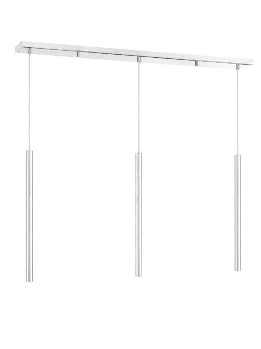 Linear Chandelier Z-Lite 917MP24-CH-LED-3LCH Chrome Forest 3 Light Linear Chandelier Z-Lite