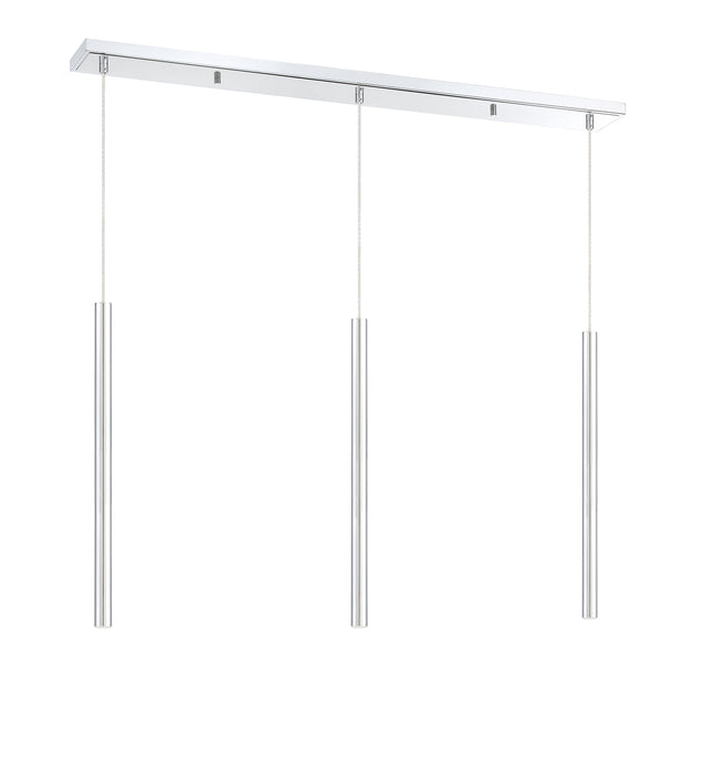 Linear Chandelier Z-Lite 917MP24-CH-LED-3LCH Chrome Forest 3 Light Linear Chandelier Z-Lite