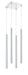 Chandelier Z-Lite 917MP24-CH-LED-4SCH Chrome Forest 4 Light Chandelier Z-Lite