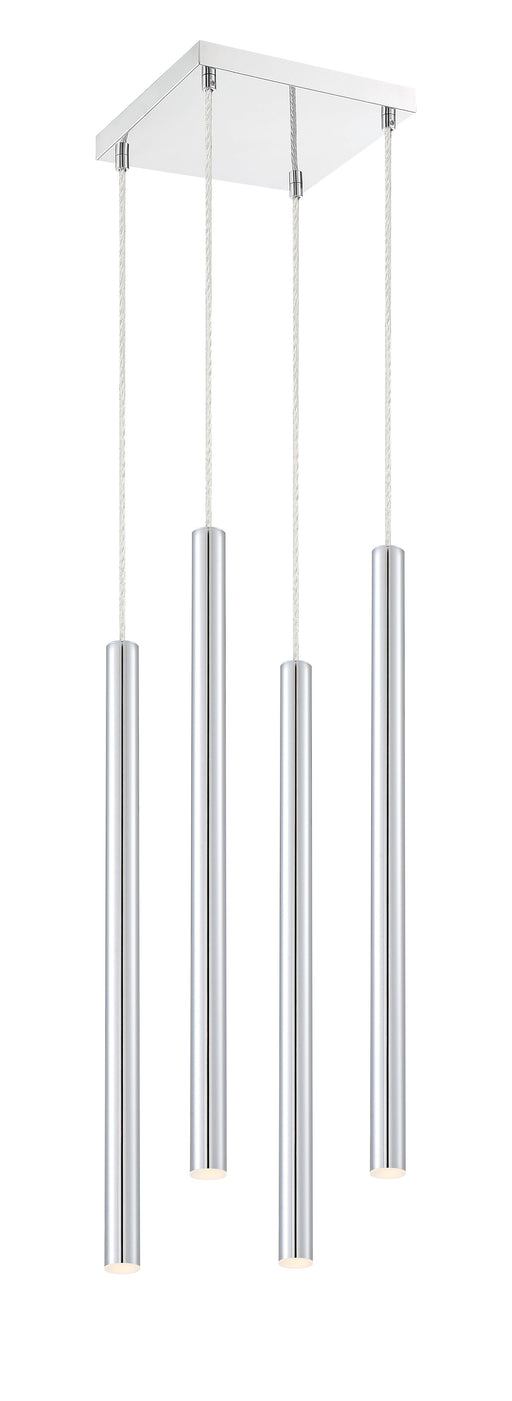 Chandelier Z-Lite 917MP24-CH-LED-4SCH Chrome Forest 4 Light Chandelier Z-Lite