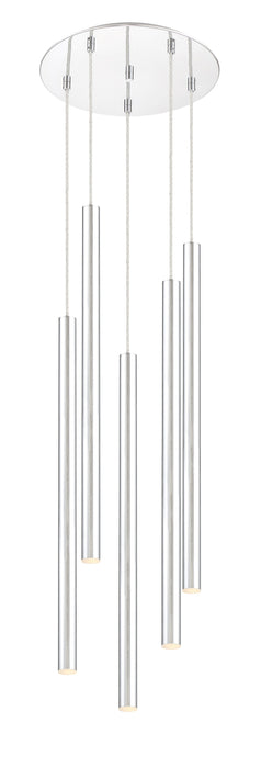 Chandelier Z-Lite 917MP24-CH-LED-5RCH Chrome Forest 5 Light Chandelier Z-Lite