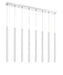 Linear Chandelier Z-Lite 917MP24-CH-LED-8LCH Chrome Forest 8 Light Linear Chandelier Z-Lite