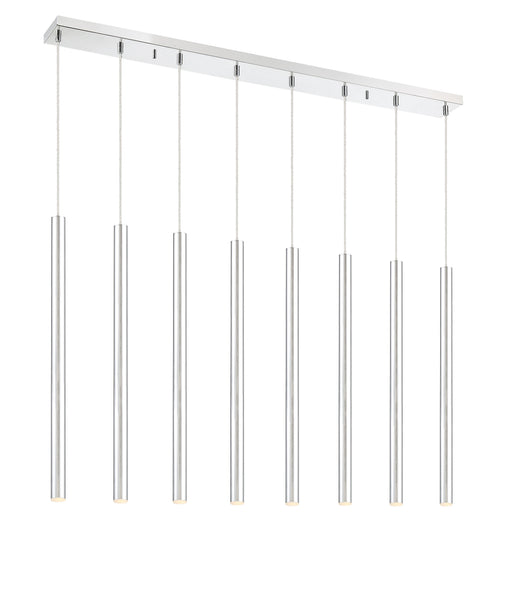 Linear Chandelier Z-Lite 917MP24-CH-LED-8LCH Chrome Forest 8 Light Linear Chandelier Z-Lite