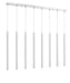 Linear Chandelier Z-Lite 917MP24-CH-LED-8LCH Chrome Forest 8 Light Linear Chandelier Z-Lite