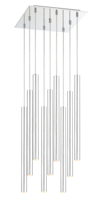 Chandelier Z-Lite 917MP24-CH-LED-9SCH Chrome Forest 9 Light Chandelier Z-Lite