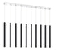 Linear Chandelier Z-Lite 917MP24-MB-LED-10LCH Chrome Forest 10 Light Linear Chandelier Z-Lite