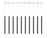 Linear Chandelier Z-Lite 917MP24-MB-LED-10LCH Chrome Forest 10 Light Linear Chandelier Z-Lite