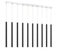 Linear Chandelier Z-Lite 917MP24-MB-LED-10LCH Chrome Forest 10 Light Linear Chandelier Z-Lite