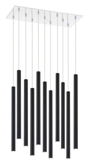 Chandelier Z-Lite 917MP24-MB-LED-11LCH Chrome Forest 11 Light Chandelier Z-Lite