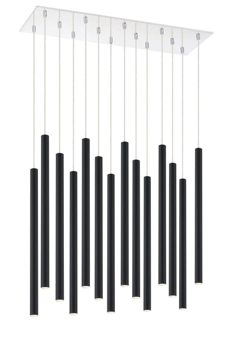 Chandelier Z-Lite 917MP24-MB-LED-14LCH Chrome Forest 14 Light Chandelier Z-Lite