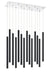 Chandelier Z-Lite 917MP24-MB-LED-14LCH Chrome Forest 14 Light Chandelier Z-Lite