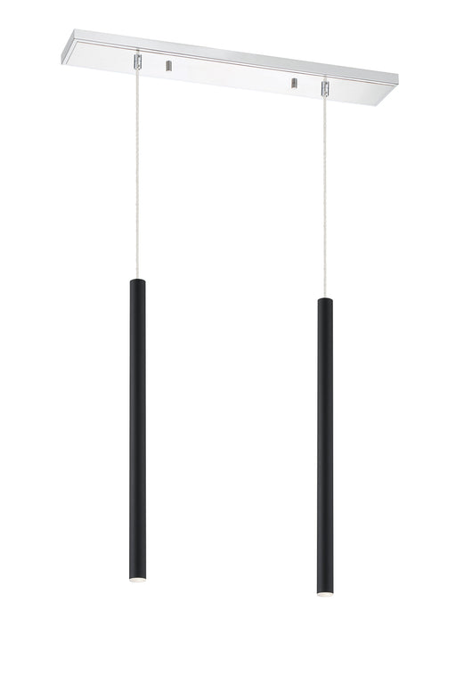 Linear Chandelier Z-Lite 917MP24-MB-LED-2LCH Chrome Forest 2 Light Linear Chandelier Z-Lite