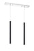 Linear Chandelier Z-Lite 917MP24-MB-LED-2LCH Chrome Forest 2 Light Linear Chandelier Z-Lite