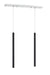 Linear Chandelier Z-Lite 917MP24-MB-LED-2LCH Chrome Forest 2 Light Linear Chandelier Z-Lite