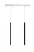 Linear Chandelier Z-Lite 917MP24-MB-LED-2LCH Chrome Forest 2 Light Linear Chandelier Z-Lite