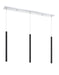 Linear Chandelier Z-Lite 917MP24-MB-LED-3LCH Chrome Forest 3 Light Linear Chandelier Z-Lite