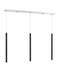 Linear Chandelier Z-Lite 917MP24-MB-LED-3LCH Chrome Forest 3 Light Linear Chandelier Z-Lite