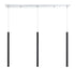 Linear Chandelier Z-Lite 917MP24-MB-LED-3LCH Chrome Forest 3 Light Linear Chandelier Z-Lite