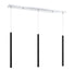 Linear Chandelier Z-Lite 917MP24-MB-LED-3LCH Chrome Forest 3 Light Linear Chandelier Z-Lite