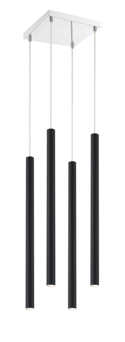 Chandelier Z-Lite 917MP24-MB-LED-4SCH Chrome Forest 4 Light Chandelier Z-Lite