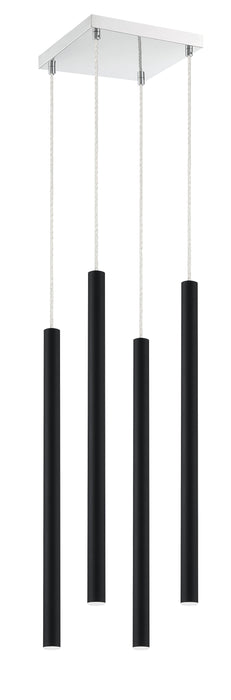 Chandelier Z-Lite 917MP24-MB-LED-4SCH Chrome Forest 4 Light Chandelier Z-Lite