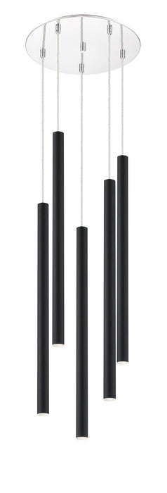 Chandelier Z-Lite 917MP24-MB-LED-5RCH Chrome Forest 5 Light Chandelier Z-Lite