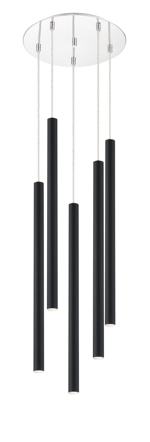 Chandelier Z-Lite 917MP24-MB-LED-5RCH Chrome Forest 5 Light Chandelier Z-Lite