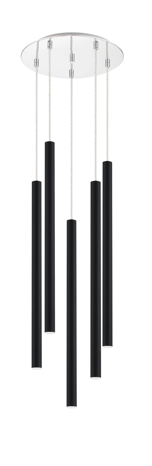 Chandelier Z-Lite 917MP24-MB-LED-5RCH Chrome Forest 5 Light Chandelier Z-Lite