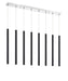 Linear Chandelier Z-Lite 917MP24-MB-LED-8LCH Chrome Forest 8 Light Linear Chandelier Z-Lite