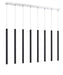 Linear Chandelier Z-Lite 917MP24-MB-LED-8LCH Chrome Forest 8 Light Linear Chandelier Z-Lite