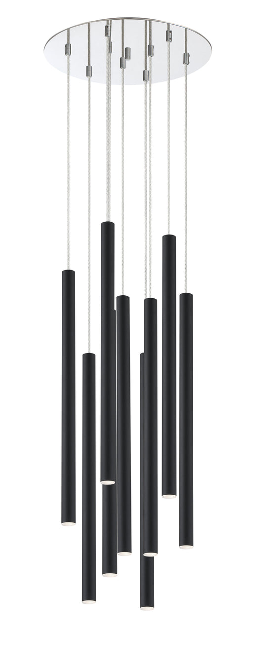 Chandelier Z-Lite 917MP24-MB-LED-9RCH Chrome Forest 9 Light Chandelier Z-Lite