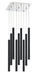 Chandelier Z-Lite 917MP24-MB-LED-9SCH Chrome Forest 9 Light Chandelier Z-Lite