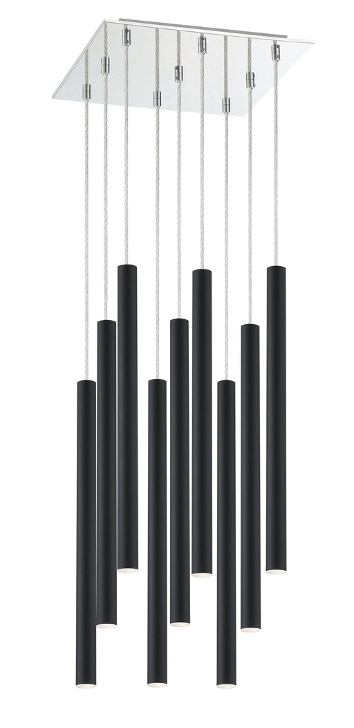 Chandelier Z-Lite 917MP24-MB-LED-9SCH Chrome Forest 9 Light Chandelier Z-Lite