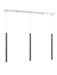 Linear Chandelier Z-Lite 917MP24-PBL-LED-3LCH Chrome Forest 3 Light Linear Chandelier Z-Lite