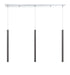 Linear Chandelier Z-Lite 917MP24-PBL-LED-3LCH Chrome Forest 3 Light Linear Chandelier Z-Lite
