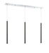 Linear Chandelier Z-Lite 917MP24-PBL-LED-3LCH Chrome Forest 3 Light Linear Chandelier Z-Lite