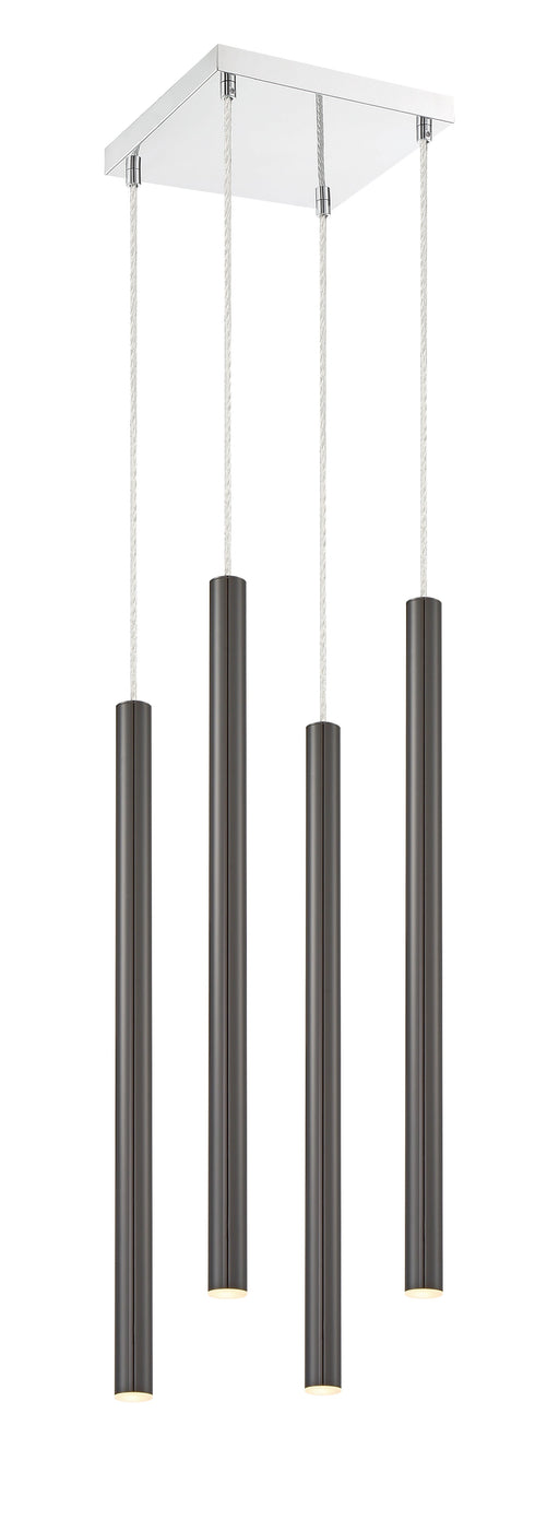 Chandelier Z-Lite 917MP24-PBL-LED-4SCH Chrome Forest 4 Light Chandelier Z-Lite