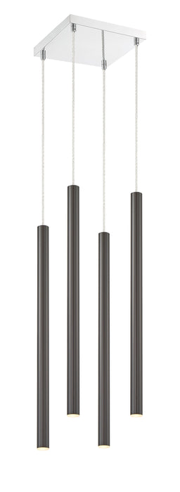 Chandelier Z-Lite 917MP24-PBL-LED-4SCH Chrome Forest 4 Light Chandelier Z-Lite