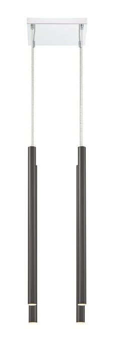 Chandelier Z-Lite 917MP24-PBL-LED-4SCH Chrome Forest 4 Light Chandelier Z-Lite