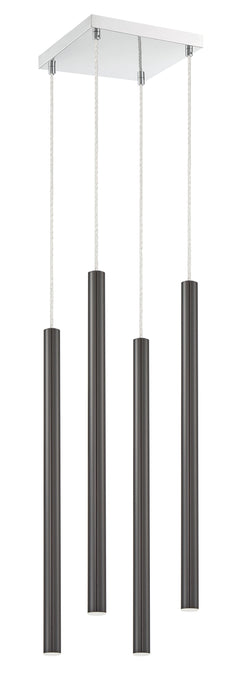 Chandelier Z-Lite 917MP24-PBL-LED-4SCH Chrome Forest 4 Light Chandelier Z-Lite