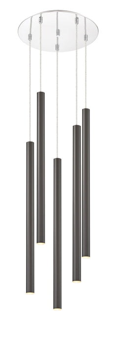 Chandelier Z-Lite 917MP24-PBL-LED-5RCH Chrome Forest 5 Light Chandelier Z-Lite