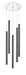 Chandelier Z-Lite 917MP24-PBL-LED-5RCH Chrome Forest 5 Light Chandelier Z-Lite