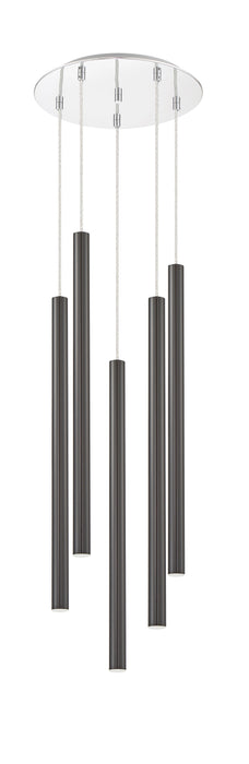 Chandelier Z-Lite 917MP24-PBL-LED-5RCH Chrome Forest 5 Light Chandelier Z-Lite