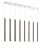 Linear Chandelier Z-Lite 917MP24-PBL-LED-8LCH Chrome Forest 8 Light Linear Chandelier Z-Lite