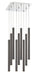 Chandelier Z-Lite 917MP24-PBL-LED-9SCH Chrome Forest 9 Light Chandelier Z-Lite