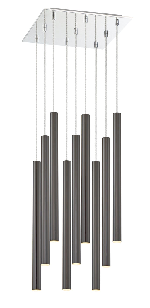 Chandelier Z-Lite 917MP24-PBL-LED-9SCH Chrome Forest 9 Light Chandelier Z-Lite