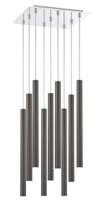 Chandelier Z-Lite 917MP24-PBL-LED-9SCH Chrome Forest 9 Light Chandelier Z-Lite